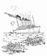 Titanic Coloring Pages Sinking Getdrawings sketch template