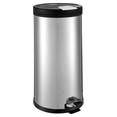 buy tesco  stainless steel pedal kitchen bin   waste bins range tesco