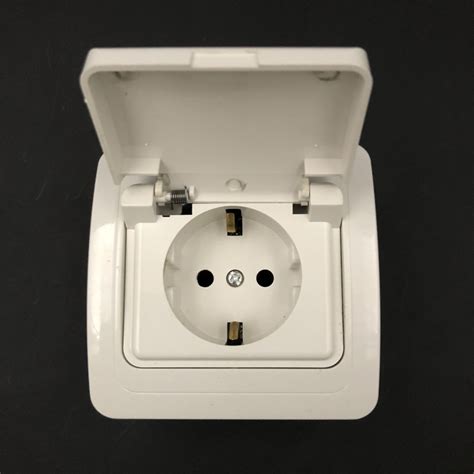 pcs european style power outlet  lid waterproof outlet mm   european ce