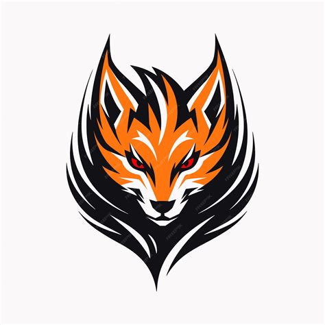 premium vector scary expressive fox head logo illustration mascot