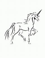 Coloring Pages Creatures Mythological Mystical Unicorn Mythical Creature Horse Popular Mythology Library Clipart Parading sketch template