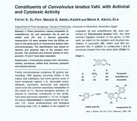constituents  convolvulus lanatus vahl  antiviral
