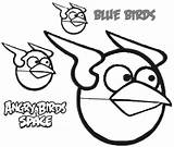 Bird Blue Cartoon Coloring Popular sketch template