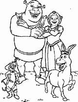 Shrek Coloring Pages Animation Movies Printable Drawing Colouring Dibujos Fiona Kb sketch template