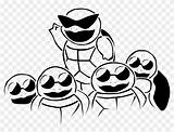 Squirtle Squad Coloring Pages Try First Pngfind sketch template