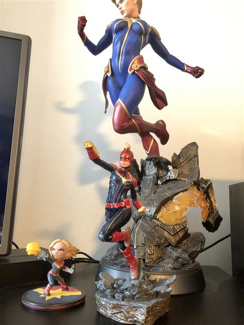 iron studios statue  arrived  awesome rcaptainmarvel