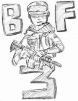 Battlefield Soldier sketch template