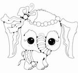 Coloring Elephant Pages Baby Cute Part sketch template