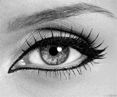 beautiful black and white eye eyeliner eyes image