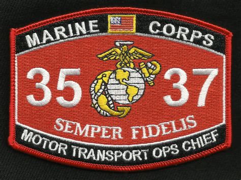 usmc motor transport ops chief mos military patch