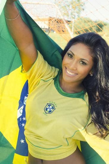 happy smiling brazil soccer football fan brazil world cup finals