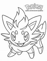 Zorua Dibujos Colorear Flareon Kleurplaat Legendary Animados Videojuegos Pokémon Leukvoorkids Printablefreecoloring sketch template