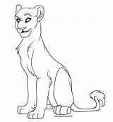Lioness Lineart Lion sketch template