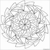 Pages Circular Saw Mandala Coloring Color Online sketch template