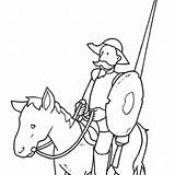 Quijote Mancha sketch template