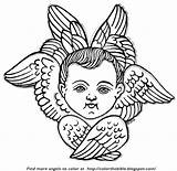 Cherubim Orthodox Six Winged Greek Wings Angel Surrounding Throne Coloring God Type Description sketch template