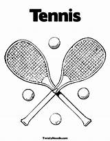 Tennis Coloring Racket Template sketch template