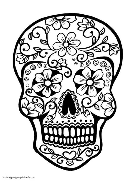 sugar skull coloring pages  adults skull coloring pages halloween
