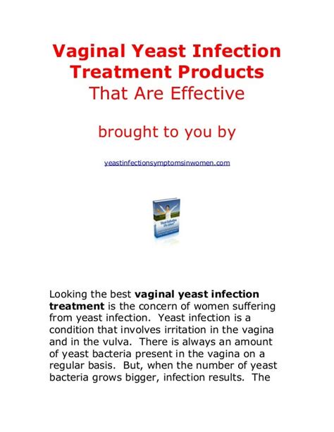 Vaginal Yeast Infection Treatment Products That Are Effective