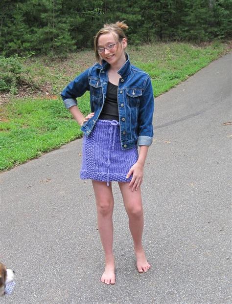 Tween To Teen Skirt Knitting Pattern From Ages 7 To Teen