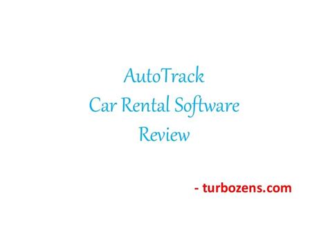 autotrack    car rental software suitable  independent