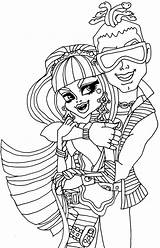 Coloring Monster High Deuce Pages Cleo Coloringkids Nile Kids sketch template