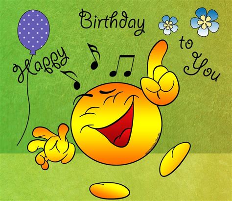 image   happy birthday   cartoon character  balloons  flowers   background