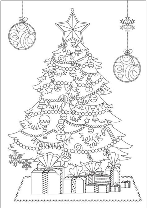 easy  print christmas tree coloring pages tulamama