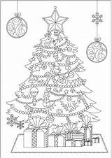 Tree Christmas Coloring Pages Print Easy Tulamama Fun sketch template