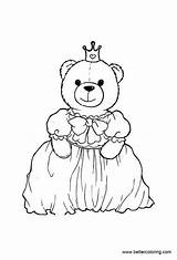 Bear Coloring Princess Pages Build Printable Adults Kids sketch template