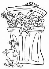 Garbage Coloring Pages sketch template