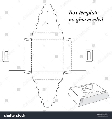 box template handle  glue needed stock vector  shutterstock