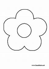 Flower Coloring Pages Simple Printable Color Easy Getcoloringpages Bambinis Clip Clipartmag sketch template