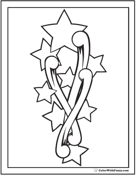 star coloring pages customize  print