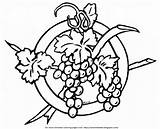 Grape Communion Illustrate Motif sketch template