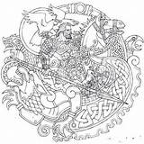 Norse Odin Viking Mythology Coloring Pages Celtic Tattoo Gods Tattoos Adult Armor Designs Colouring Drawing Goddesses Vikings Mehr Warrior Printable sketch template