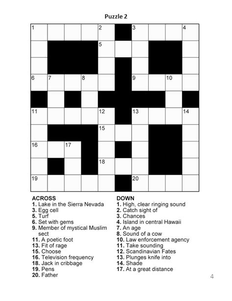 digital   printable crossword puzzles  adults etsy uk