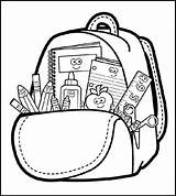 Backpack Coloringpagesfortoddlers Colouring sketch template