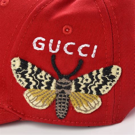 gucci cotton ny yankee baseball hat   red
