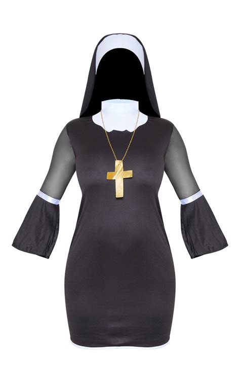 black naughty nun costume accessories prettylittlething