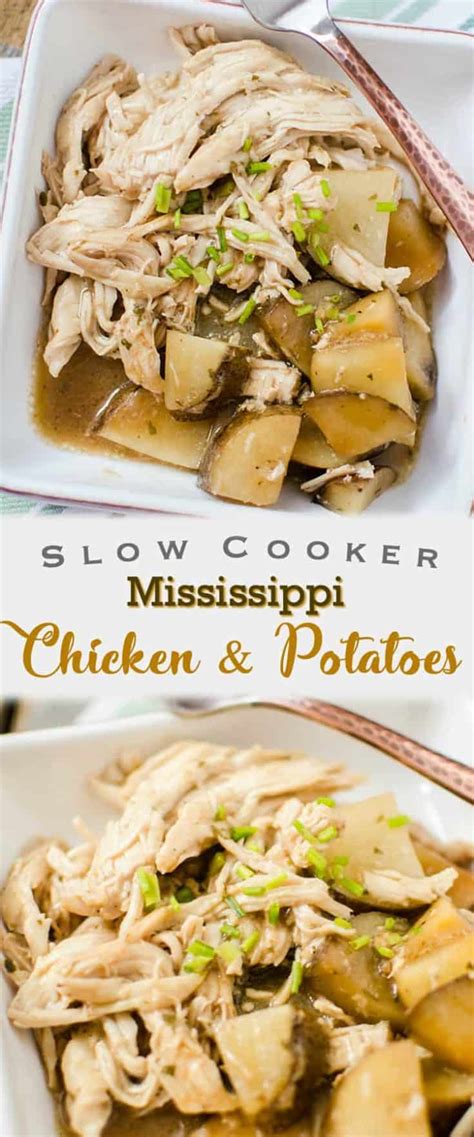 Slow Cooker Mississippi Chicken And Potatoes Recipe