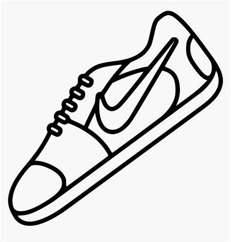 nikes simple easy shoe drawing hd png  kindpng