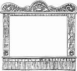 Shadow Puppet Theater Theatre Stage Coloring Pages Template Show Paper sketch template