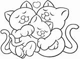 Gatos Pintar Gatinhos Sheets Bordar Riscos Ricamo Coloriage Catia Manuais Coloringkidz Cores Sonhando Enregistrée sketch template