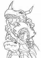 Digimon Coloring Pages перейти Attack Kids раскраски sketch template