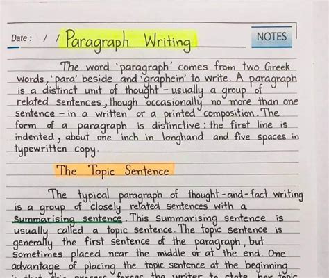 paragraph writing easy english
