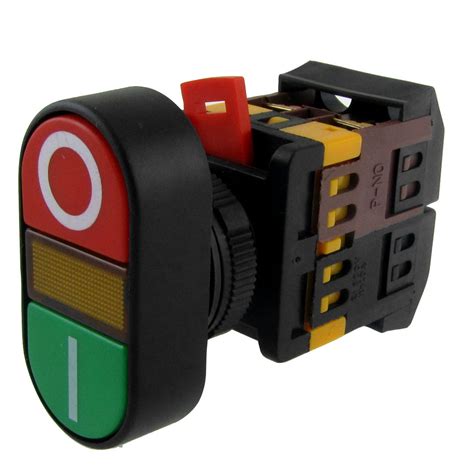 start stop push button  light indicator momentary switch red