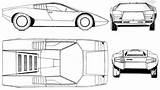 Countach Lamborghini Blueprints Prototype Car 1971 Coupe Library Clip Cliparts Clipart sketch template