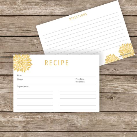 printable recipe cards   poppypresssf  etsy