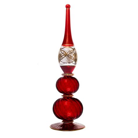 red swirl  gold etched egyptian glass christmas tree topper   egypt  walmartcom